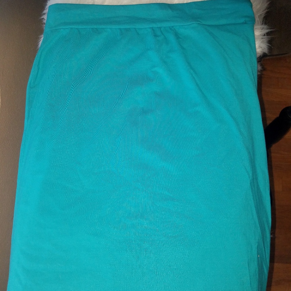 LL BEAN TEAL STRETCHY SKIRT SIZE XS - Picture 1 of 6